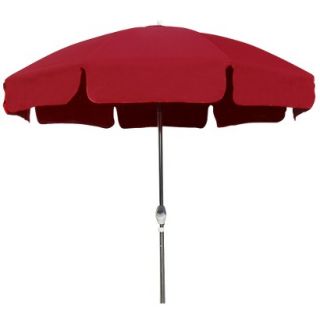 Round Crank Patio Umbrella   Red 7.5