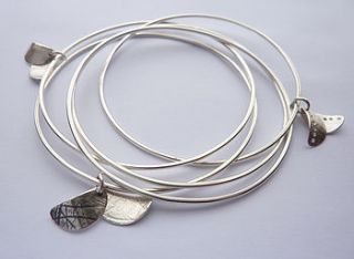 five interlinking segment bangles by nicola morrison jewellery