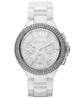 Michael Kors Womens Chronograph Camille White Ceramic Bracelet Watch 43mm MK5843   Watches   Jewelry & Watches