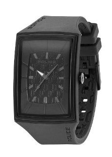 Police Men's PL 13077MPGYB/02 Vantage x Grey Rectangle Rubber Watch at  Men's Watch store.