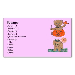 Boo Pomeranian Pup Halloween Business Card
