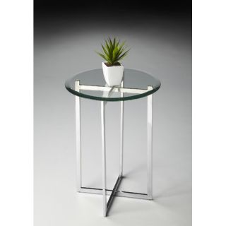 Power of Books Sculptural Glass Topped End Table