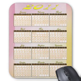 2011 Year at a Glance Calendar Mousepad