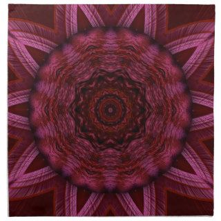 Pink Fractal Abstract Tile 291 Napkin