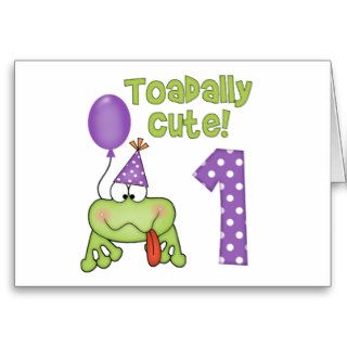 Toadally Cute 1st Birthday Greeting Card