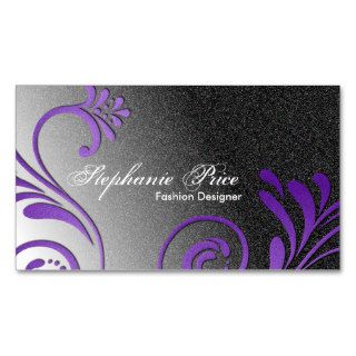 Fashion Designer Business Card   Purple & Black