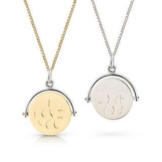 spinning 'i love you' pendant by argent of london