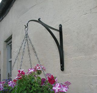 wrought iron hanging basket bracket by ironart of bath