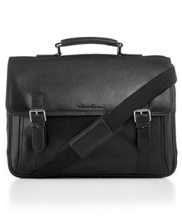 Kenneth Cole New York 5 Leather Vachetta Double Gusset Flapover Laptop Brief   Business & Laptop Bags   luggage