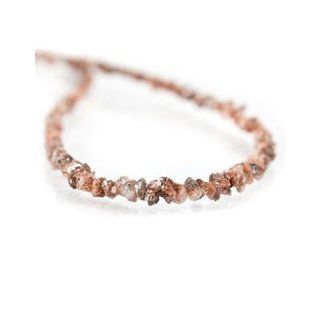Cocoa and Rose Diamond Beads Unfaceted Nugget