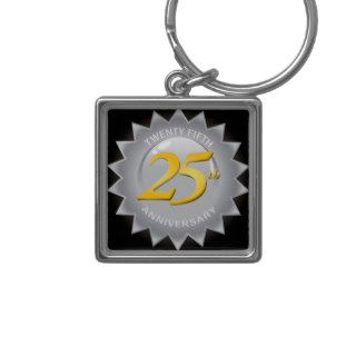 25th Anniversary Silver Seal Key Chains