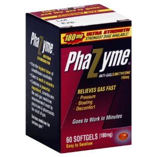Phazyme Ultra Strength, 180mg, 60 Soft Gels Health & Personal Care