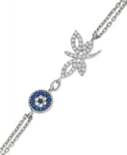 YellOra Diamond Bracelet, YellOra Diamond Evil Eye Parachute Cord Bracelet (1/6 ct. t.w.)   Bracelets   Jewelry & Watches