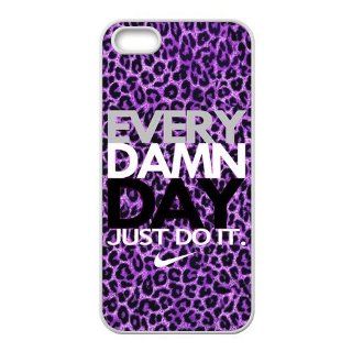 TP DIY Unique Purple Leopard Every Damn Day Design 3D Print TPU Back Case Cover for Apple Iphone 5 TP DIY 03216 Cell Phones & Accessories