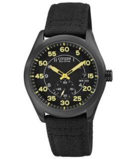 Citizen Mens Eco Drive Dark Green Nylon Strap Watch 43mm BV1085 22H   Watches   Jewelry & Watches