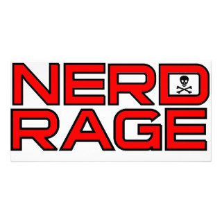 NERD RAGE PERSONALIZED PHOTO CARD