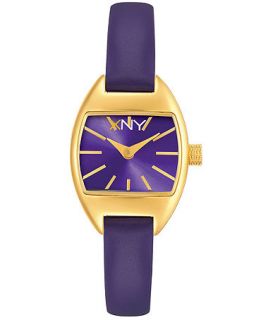 XNY Womens Urban Glam Purple Leather Strap Watch 22mm BV8098X1   Watches   Jewelry & Watches