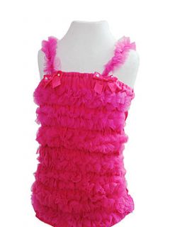 hot pink ruffle pettiskirt top by candy bows