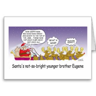 Santa's not so bright younger brother Eugene. Greeting Cards