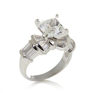 3.97ct Absolute™ Princess and Baguette Sides Ring