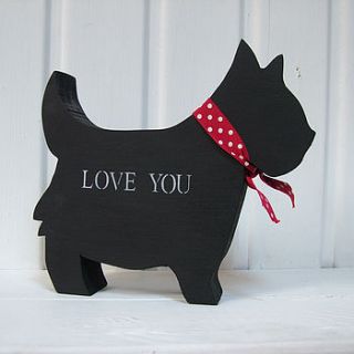 personalised message scottie dog by seahorse