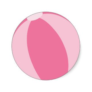 Pink Beach Ball Sticker Stickers