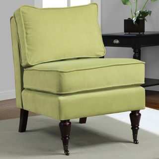 Cassidy Apple Green Fabric Armless Chair Chairs