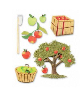 Jolee's Boutique Harvest Dimensional Stickers, Apple Picking