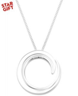 Giani Bernini Sterling Silver Pendant, Triple Oval Satin Polished   Necklaces   Jewelry & Watches