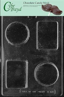Cybrtrayd M177 Rectangle/Circle Bar Miscellaneous Chocolate Candy Mold Kitchen & Dining