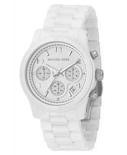Michael Kors Womens Chronograph Runway White Ceramic Bracelet Watch 38mm MK5161   Watches   Jewelry & Watches