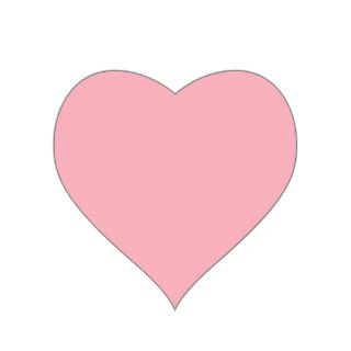 Light Pink Basic Colorful Heart Stickers