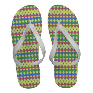 Tribal colorful Pattern Flip Flops