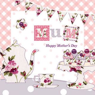 afternoon tea mother's day card by aliroo