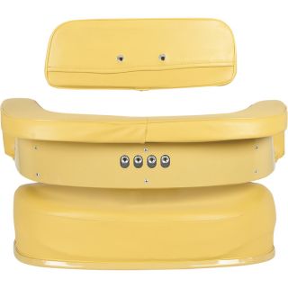 John Deere Replacement Cushion Seat — Yellow, Model# 55000YE02JD  Construction   Agriculture Seats