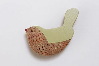 wagtail bird brooch by anna wiscombe