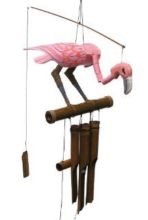 Cohasset 173 Pink Flamingo Wind Chime  Flamingo Windchime  Patio, Lawn & Garden