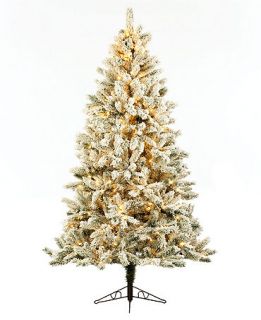 Kurt Adler 7.5 Flocked Norway Tree with Clear Lights   Holiday Lane