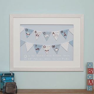 personalised bunting artwork by art & mabel