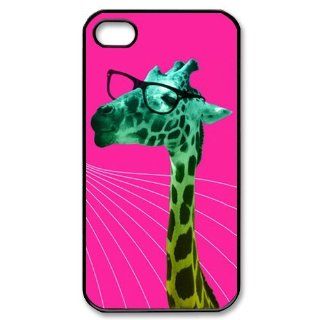 Giraffe with Glasses Personalized Iphone 4/4s Cover Cell Phones & Accessories