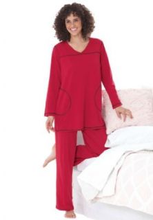 Dreams and Company Women's Plus Size Topstitched pajamas & Pajama Sets