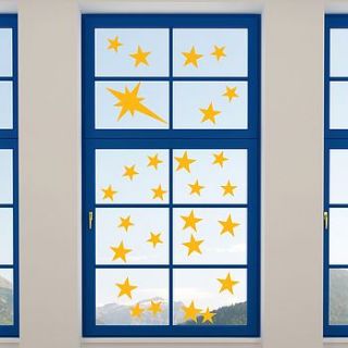 window cling christmas star stickers by mirrorin