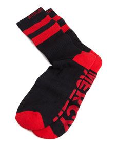 Arthur George by Robert Kardashian Mercy Mens Socks, Red/Black