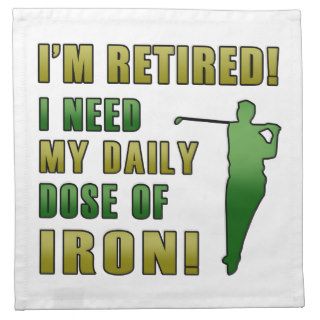 Funny Golfing Retirement Cloth Napkins