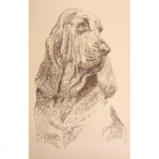 Kline Dog Art Bloodhound Hand Signed Art Lithograph