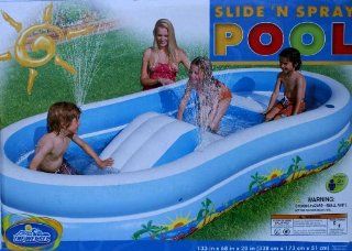 Slide N Spray Pool, Water Capacity 171 Gallons Toys & Games