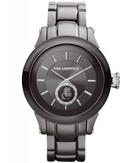 Karl Lagerfeld Unisex Gunmetal Ion Plated Stainless Steel Bracelet Watch 40mm KL1208   Watches   Jewelry & Watches