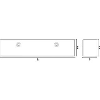 Locking Aluminum Top-Mount Truck Box — 96in. x 12in. x 16in. Size, 2-Doors  Top Mount Boxes