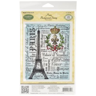 Just Rite 'Paris' Background Red Rubber Cling Stamp (4.5 x 5.75 inches) Just Rite Clear & Cling Stamps