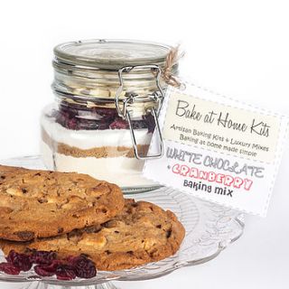 white chocolate and cranberry cookie mix by bake at home kits